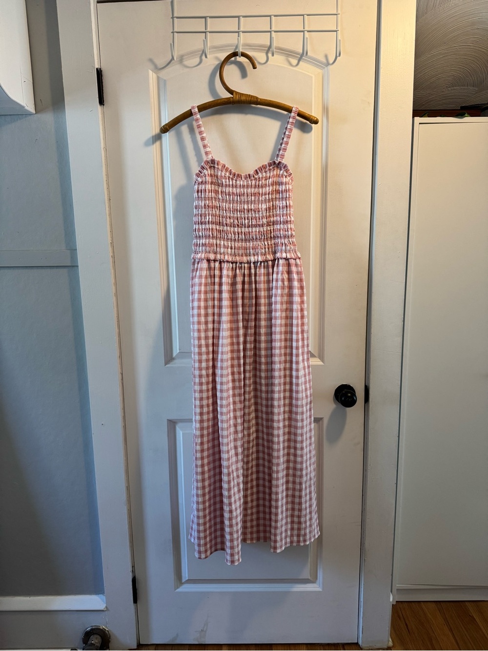 Few Moda Pink Gingham Smocked Dress